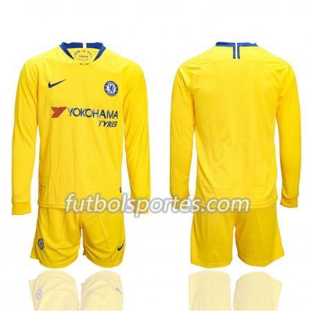 Camisetas Chelsea Niño Segunda Equipacion 2018/2019 Manga Larga